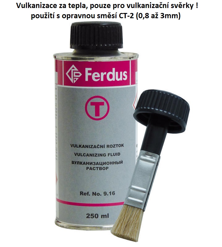 Vulkanizační roztok T 250 ml + štětec za tepla