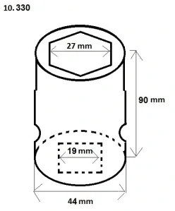 Ořech 3/4" 27 mm v. 90 mm