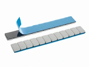 Nalepovací samolepící šedé závaží pro alu disky s krycí páskou s přesahem 60g pásek 12x5g
