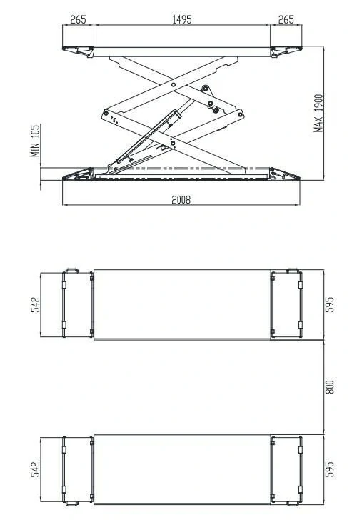 INVENTO SL S32 3T - Nůžkový zvedák