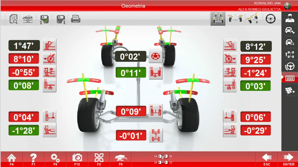 INVENTO S300 3D geometrie kol podvozků osobních automobilů