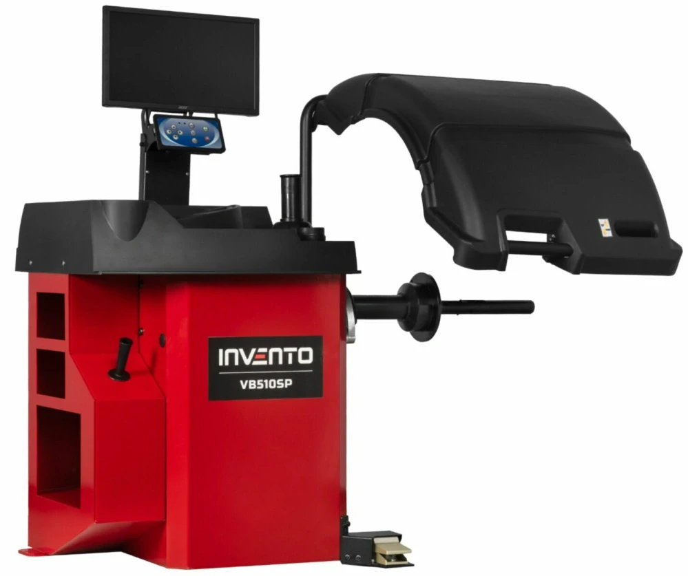 INVENTO VB 510SP – plně automatická vyvažovačkamkol s pneumatickým upínáním disku, laser & sonar