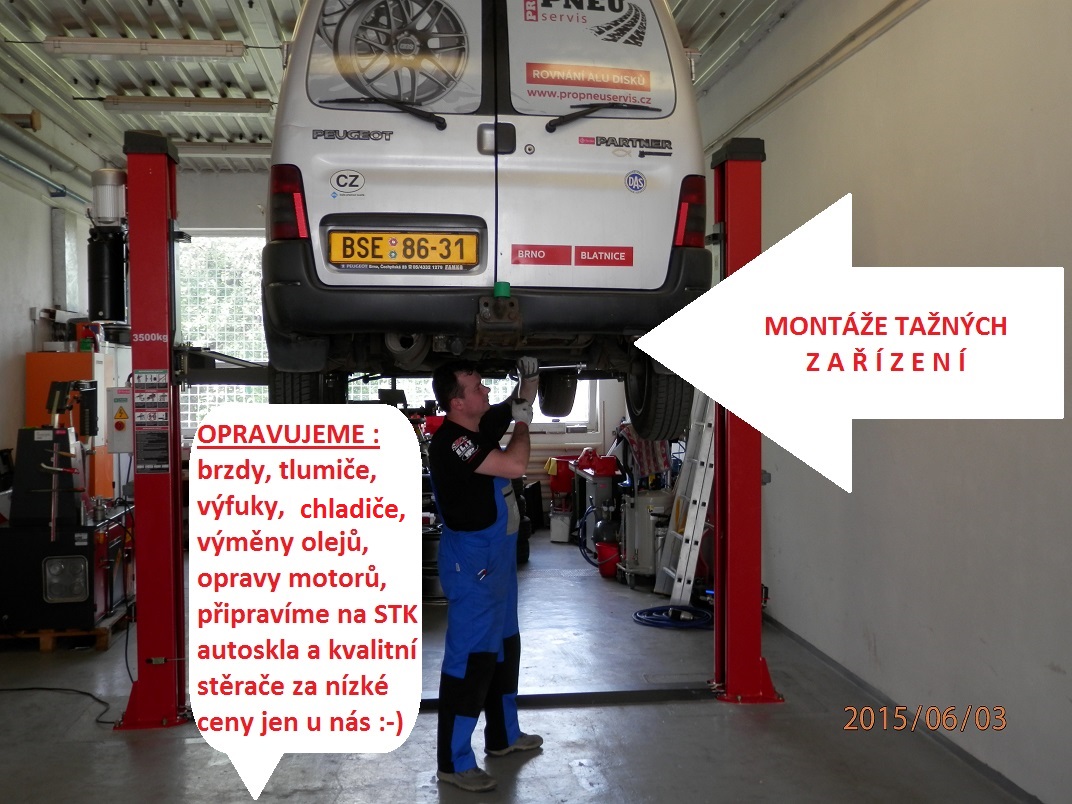 Přezutí pneu včetně vyvážení osobních kol 17" až 19" se zvednutým autem na zvedáku